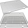 thumbnail image 1 of 3 Pieces Cooling Rack for Baking, Cake Cooling Rack Square, 16x10 Inches Baking Rack Oven Safe Grid Wire Racks, Non-Stick Drying Net Rack Cake Cold Drying Net for Grilling,Roasting and Drying, 1 of 4