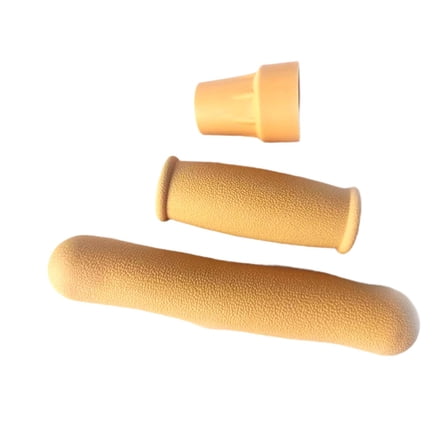 3 Pieces Crutch Pad Replacement Hand Grip Rubber Padding Comfort Set for Adult Walking Support