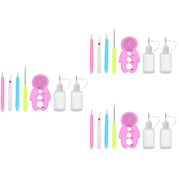 3 Pieces Cute Bucket Quilling Tools for Adults Paper Set Easy Use