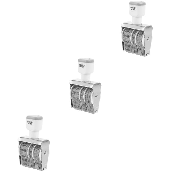 WRISTBIQUE Small Date Stamper Easy to Use Lightweight File Accessory 3Pcs