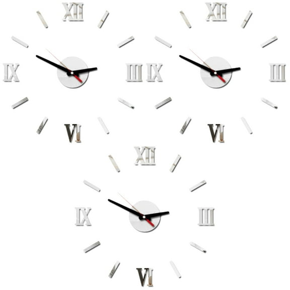 3 Pieces Decor Water-resistant Wall Clock Modern Art Office
