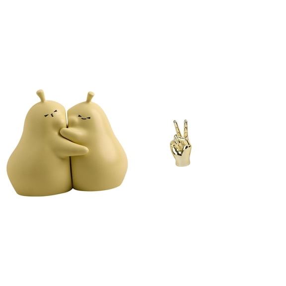 3 Pieces Decorative Bookends Hand Gesture Statue Sculpture Resin Material for Office Home Shelf Living Room