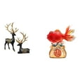 thumbnail image 1 of 3 Pieces Decorative Statue Deer Sculpture Resin Koi Fish Ornament for Tabletop Entryway Wedding Home Decoration, 1 of 8