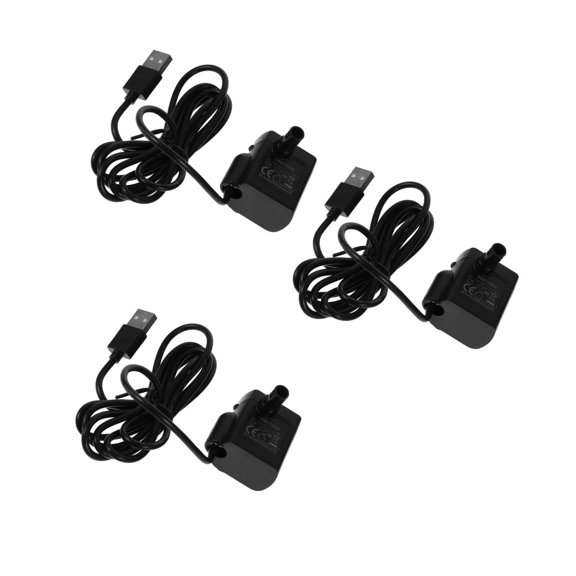 3 Pieces Desktop Fish Tank Filter Portable Black Water Pump Detachable