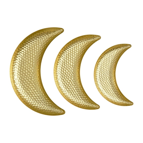 3 Pieces Dessert Tray Moon Shaped Serving Platter Iron Sturdy Design for Parties Dining Room Living Room