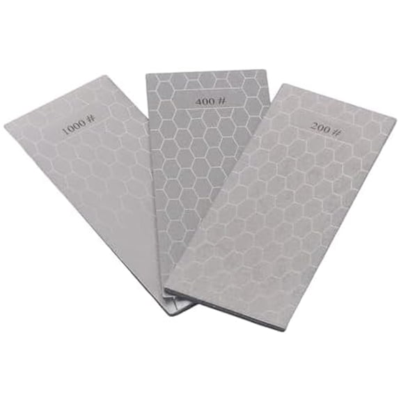 3 Pieces Diamond Sharpening Stone Set,Diamond Lapping Plate Coarse/Medium/Fine Grit Sharpener,200/400/1000/ Grit