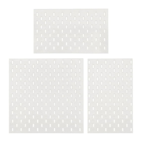3 Pieces Dollhouse Pegboard Miniature Wall Mount Display Pegboard Kits Furniture White