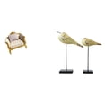 thumbnail image 1 of 3 Pieces Dollhouse Sofa Model Bird Statues Wooden Animal Figurines Realistic Decor for Dollhouse Living Room Tabletop, 1 of 8