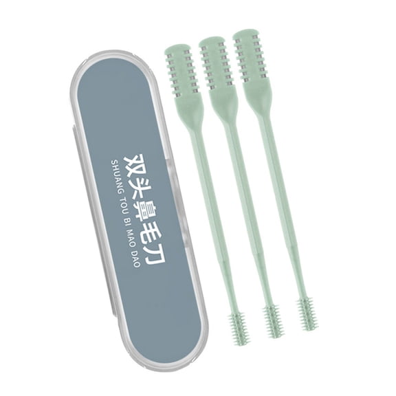 3 Pieces Double Sided Nose Hair Trimmer Nose Hair Trimmer Nasal Hair Cutter Eyebrow Trimmer for Men and Women