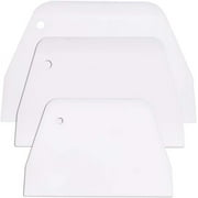 3 Pieces Dough Scraper Bowl Scraper Food-safe Plastic Cutter Flexible Plastic Bench Scraper