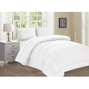 3 Pieces Down Alternative Double Filled Comforter King Cal King , White