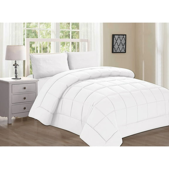 3 Pieces Down Alternative Double Filled Comforter Twin/Twin XL , White