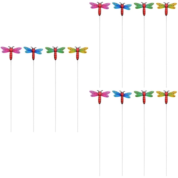 3 Pieces Dragon Fly Iron Garden Insert Decoration Planter