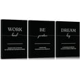 thumbnail image 1 of 3 Pieces Dream Big Positive Quotes Wall Decor Be Positive Motivational Canvas Wall Art Work Hard Inspirational Wall Decor Inspirational Poster for Home Office Decor Easy to Hang (12''''Wx16''''Hx3), 1 of 6