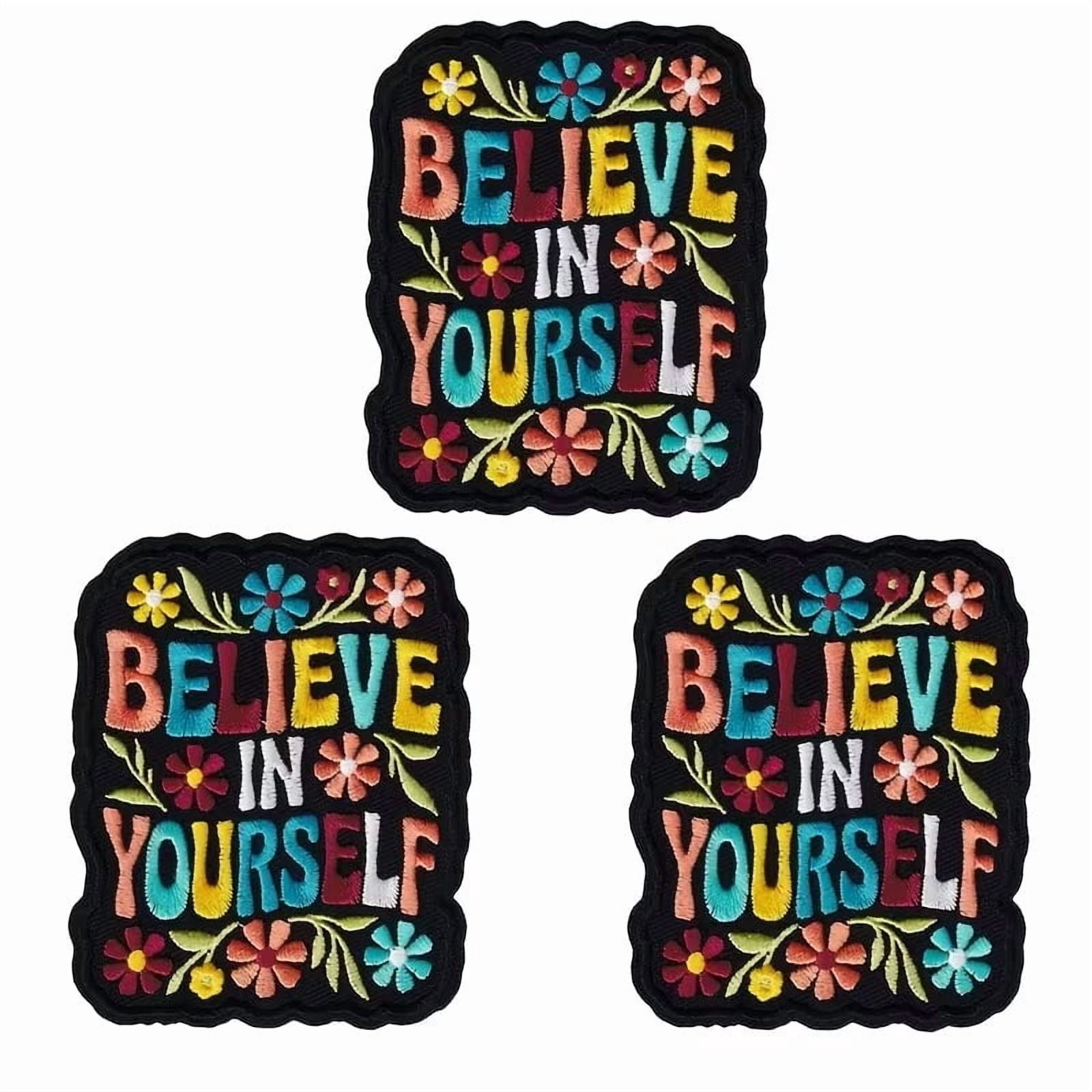3 Pieces Durable Embroidered Patches - Reusable Hippie Rock Biker Ride Sew or Iron-On Badge Applique Set