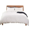 thumbnail image 1 of 3 Pieces Duvet Cover Set 100% Washed Cotton Linen Feel Super Soft Breathable Cozy Bedding Sets, 1 of 5