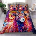 thumbnail image 1 of 3 Pieces Duvet Cover Set-Abstract 3D Bighorn Sheep- 3D Print Bedding 1 Duvet Cover 2 Pillowcases Natural Animals Comforter Set Soft Breathable for Boys Girls Children Duvet Set 9B53ANI7, 1 of 6