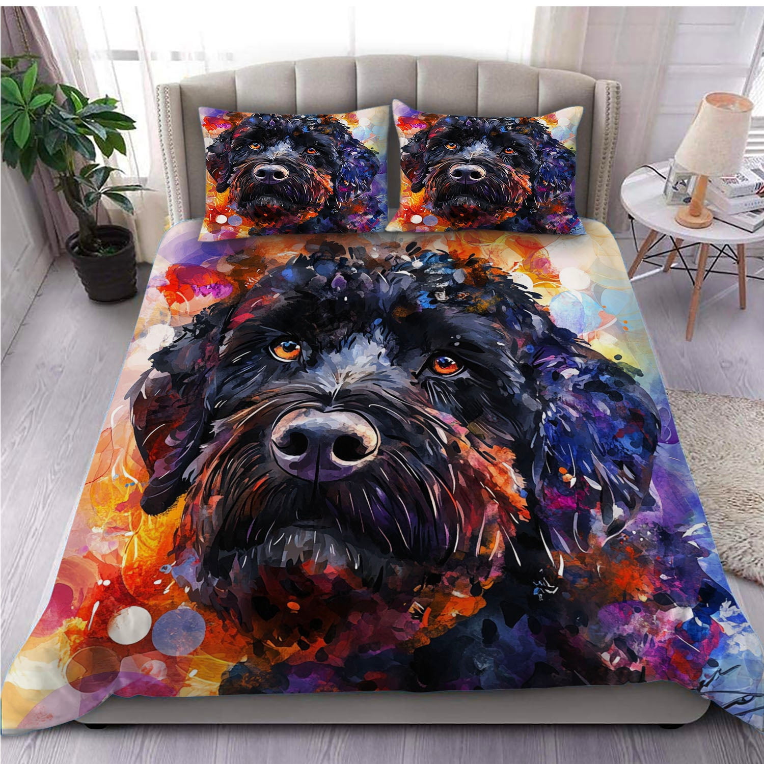 Tiny Terrier 3-Piece Quilted Bedding Set NCU0DV431
