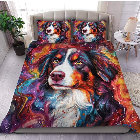 3 Pieces Duvet Cover Set Nova Scotia Duck Tolling Retriever Dog 3D Print Bedding 1 Duvet Cover 2 Pillowcases Natural Animals Comforter Sets Soft Breathable for Boys Girls Children iPmLLA