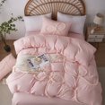 thumbnail image 1 of 3 Pieces Duvet Covers Set, Boho Tufted Comforter Sets with Zipper Closur, Soft Breathable Floral Bedding Set for All Seasons(Pink,King, 104"x90"), 1 of 8