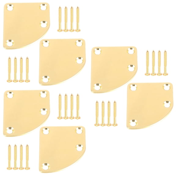 3 Pieces Electric Guitar Neck Guitar Neck Upgrade Parts 6.3X5CM Golden
