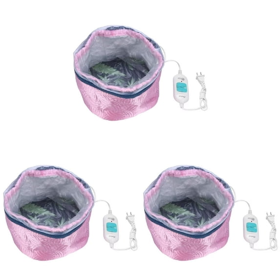 3 Pieces Electric Thermal Hair Hat Hair Steamer Cap Corded Electric Thermal Heat Cap for Deep Conditioning, Hair Care Hat Hair Steamer Thermal Heating Cap for Home Spa