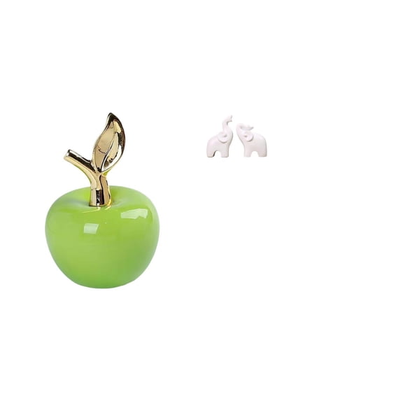 3 Pieces Elephant Statue Figurine Sculpture Ceramic Resin Material for Home Cafe Office Tabletop Decoration