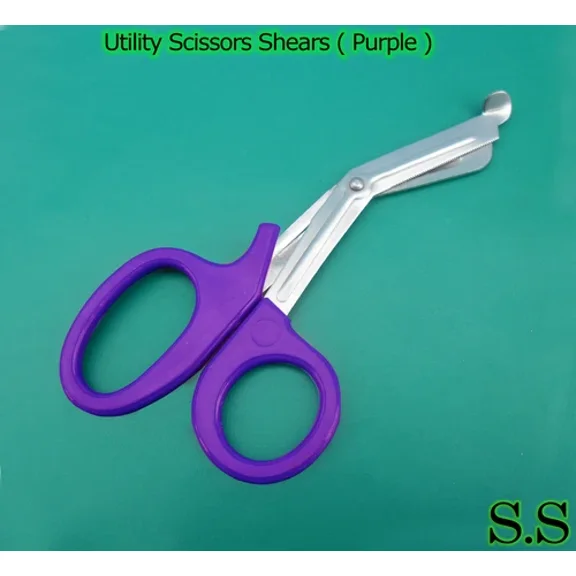3 Pieces Emt Utility Scissors 5.5" (Purple Handle)