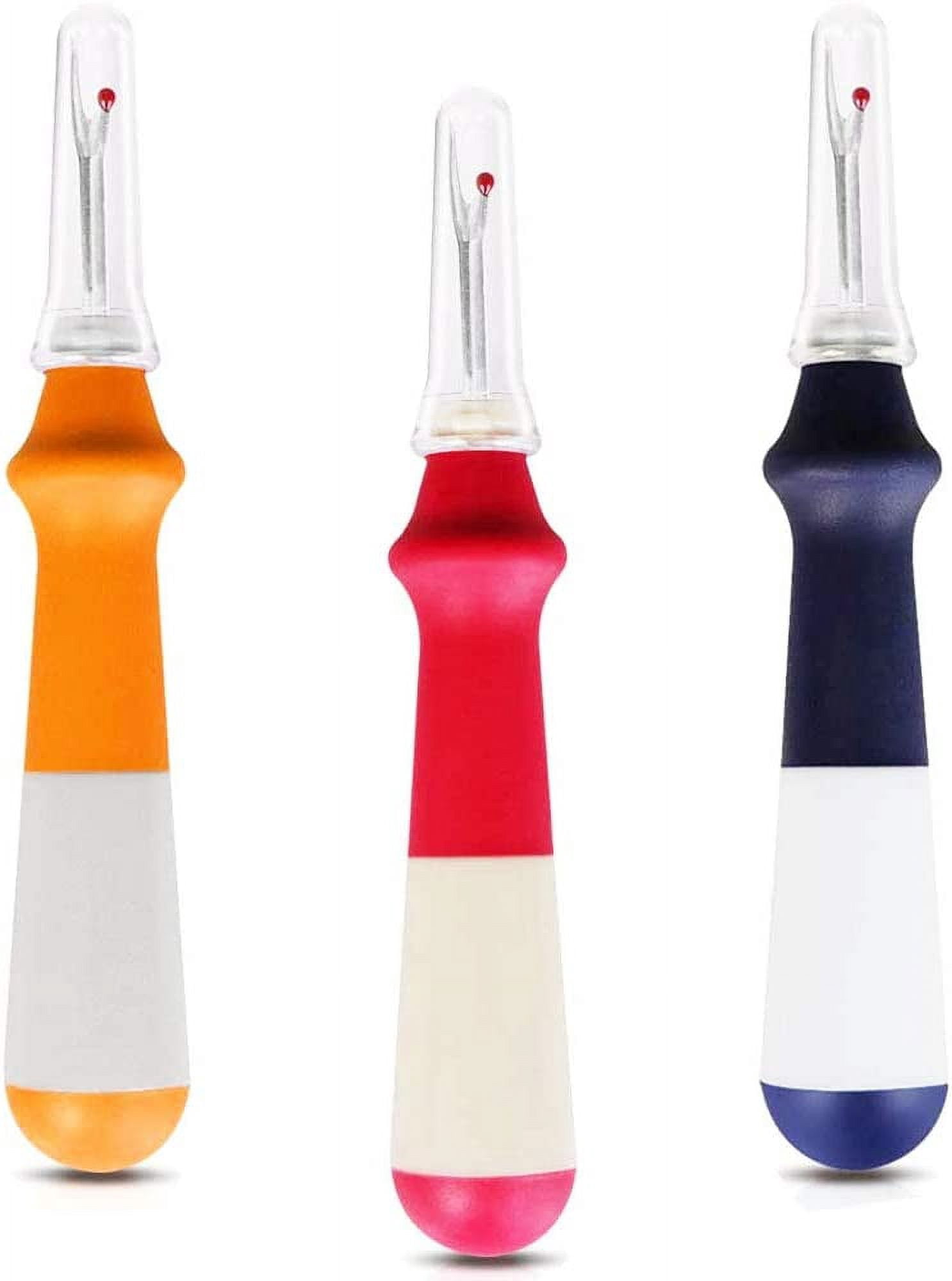 3 Pieces Ergonomic Grip Seam Ripper , Colorful Large Thread Remover for ...