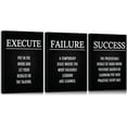 thumbnail image 1 of 3 Pieces Execute Failure Success Poster Inspirational Posters Motivational Wall Decor Inspirational Quotes Wall Art Motivational Office Decor Entrepreneur Wall Art for Office Decor (12''''Wx16''''Hx3), 1 of 5