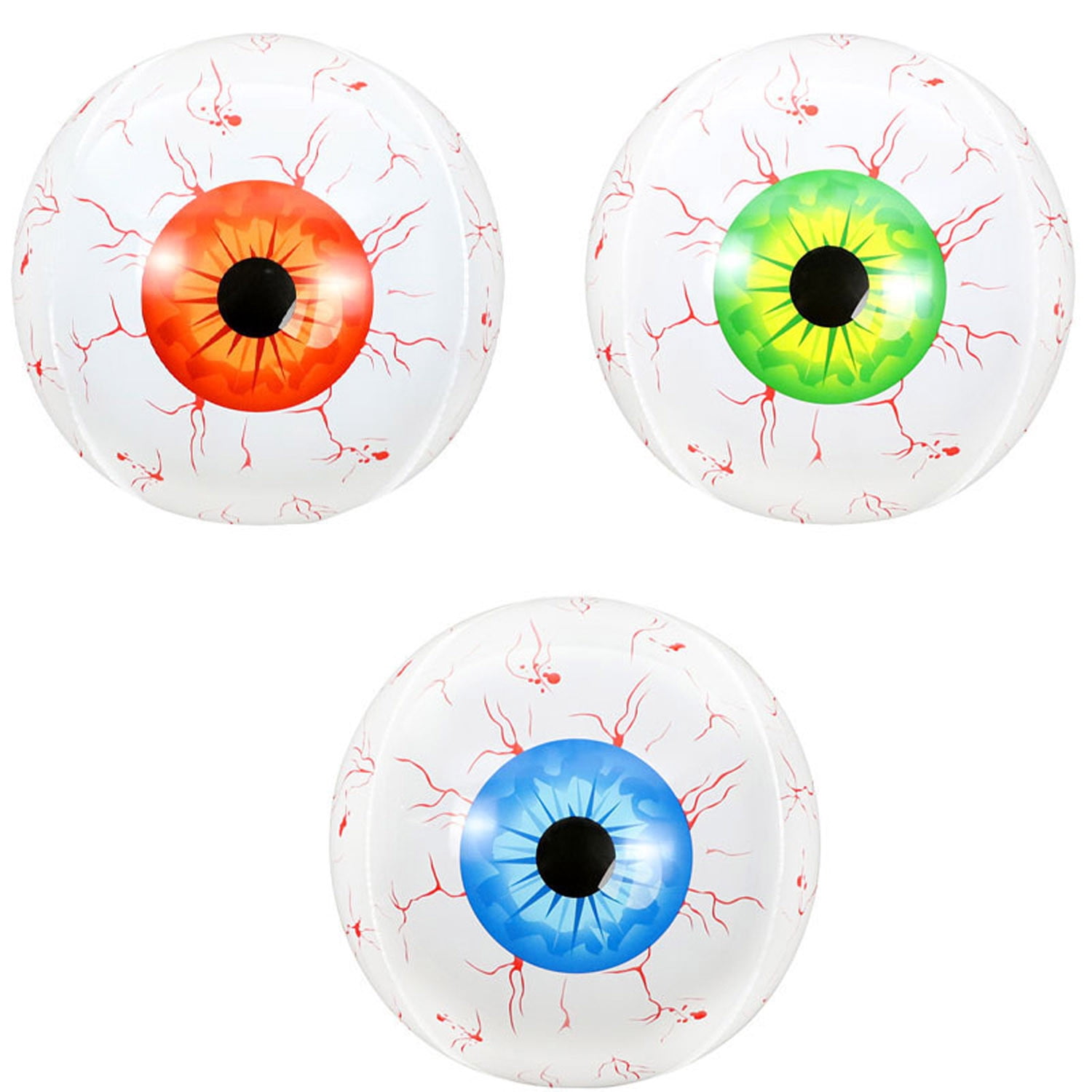 3 Pieces Eyeball Balloons Inflatable Halloween 21.65 Inch Party Eyeball ...
