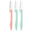 thumbnail image 1 of 3 Pieces Eyebrow Razor Eyebrow Razors Shaver Microblades for Women Face Hair Dermaplaning Tool Shaper Trimmer with Precision Cover Skincare - shape2, 1 of 5
