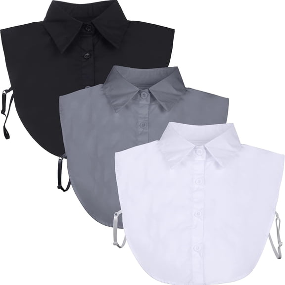 3 Pieces Fake Collar Women Detachable Blouse Half Shirts Collar