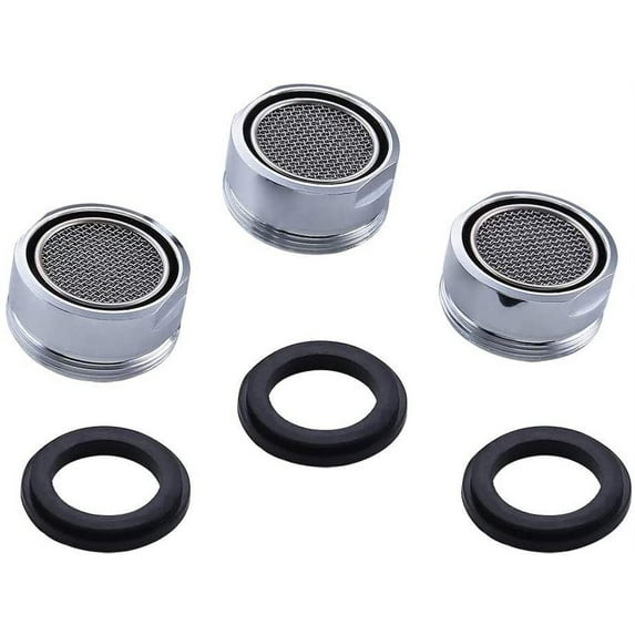 3 Pieces Faucet Filter Aerator Universal Water Saving Faucet Aerators For Kitchen Sink Faucet Gold Bathroom Faucet Silver (22Mm)