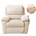 thumbnail image 1 of 3 Pieces Flannel Plush Sofa Armrest Cover Headrest Cover for Recliners Soft Fuzzy Non Slip 2 Arm Rest Covers and 1 Headrest Protector for Recliner Leather Sofa Couch(Beige,1 Seat), 1 of 7