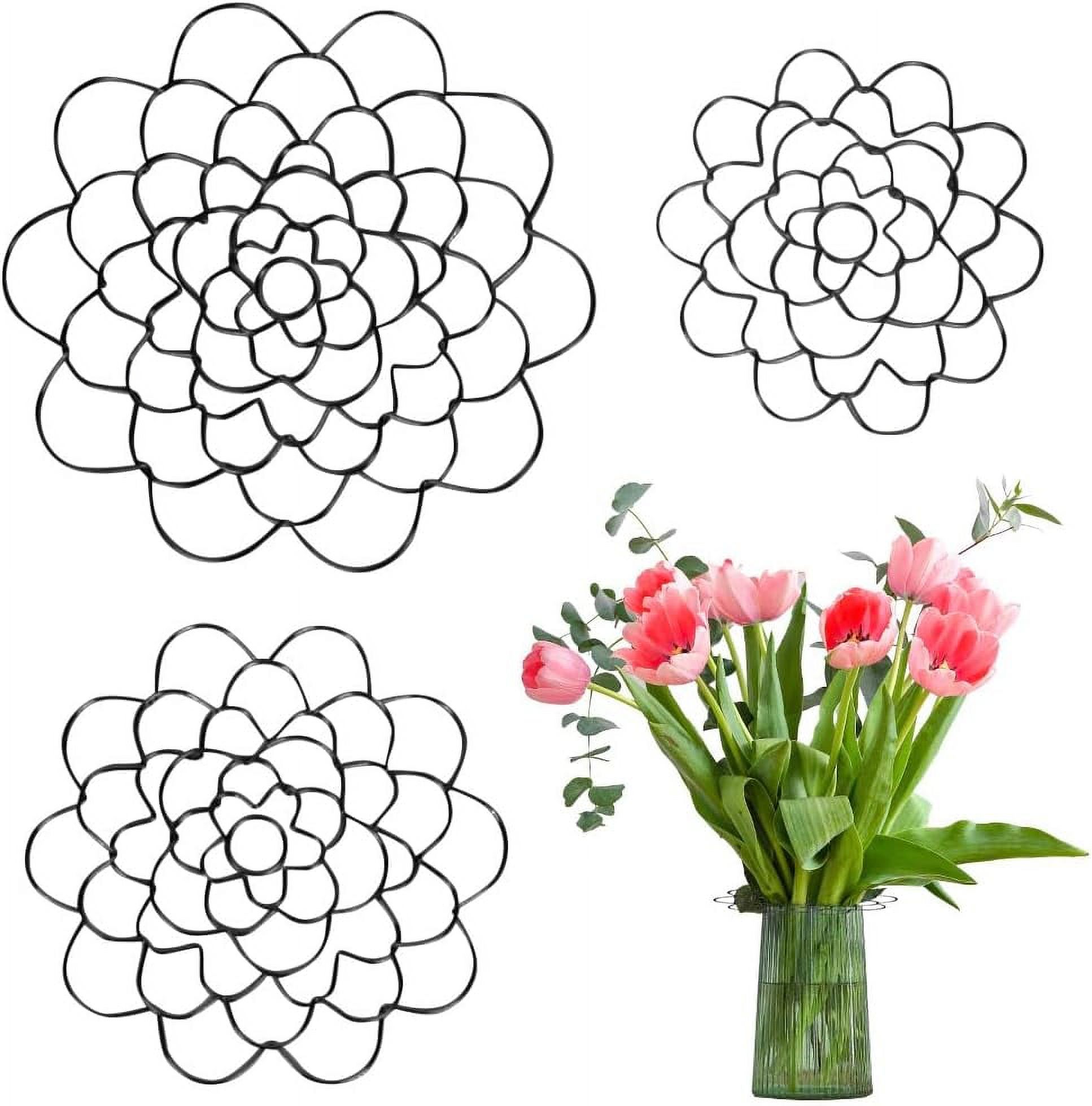 3 Pieces Flower Arranger Holder Reusable Flower Frog Stainless Steel ...