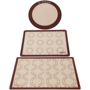 3 Pieces Food Grade Silicone Baking Mats Heat Resistant Non-Stick Surface