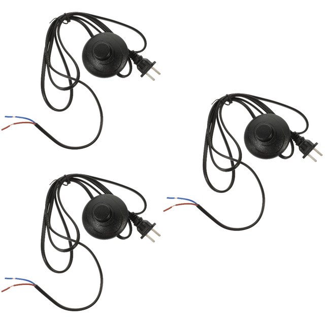 3 Pieces Foot Switch Extension Cord Xmas Lights Christmas Tree Foot USB