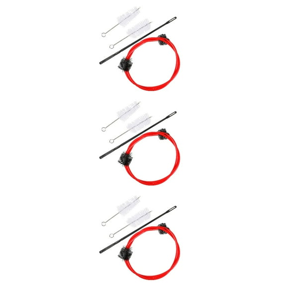 3 Pieces French Horn Cleaning Kit Accessories Wind Instrument Brush Cornet