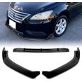 thumbnail image 1 of 3 Pieces Front Bumper Lip Spoiler Splitter Side Body Kit Trim Protection Compatible with 2013-2015 Nissan Sentra, 2014 (Painted Black), 1 of 10