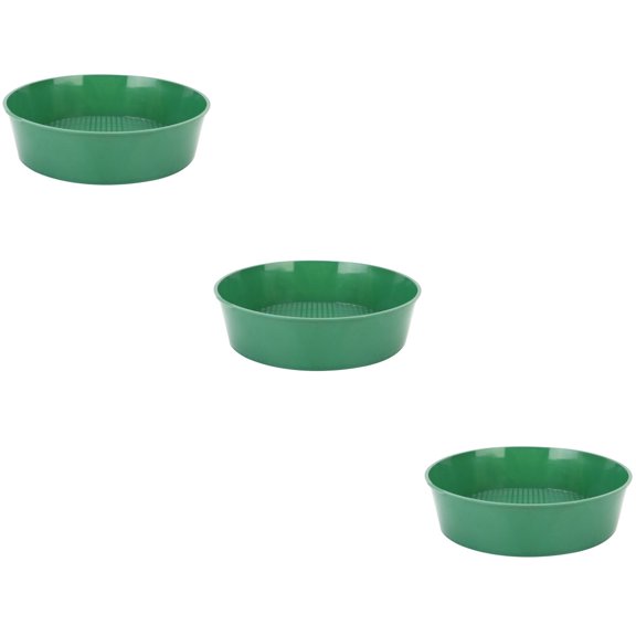 3 Count Pet Scoop Garden Screen Portable Sieve 20.00X20.00X5.00CM Green