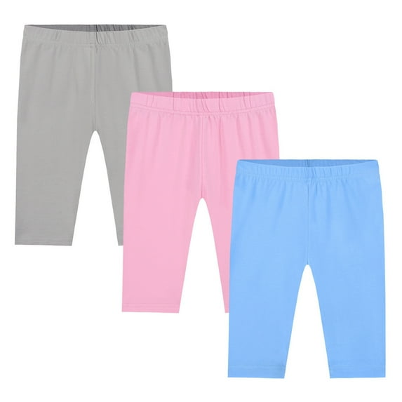 3 Pieces Girls Five Point pants Crop Summer Leggings for School Wearing Size 3T 4T 5T 6T 7T 8T