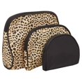 3 Pieces Glamlily Leopard Makeup Bags Set for Women, Cosmetic Travel