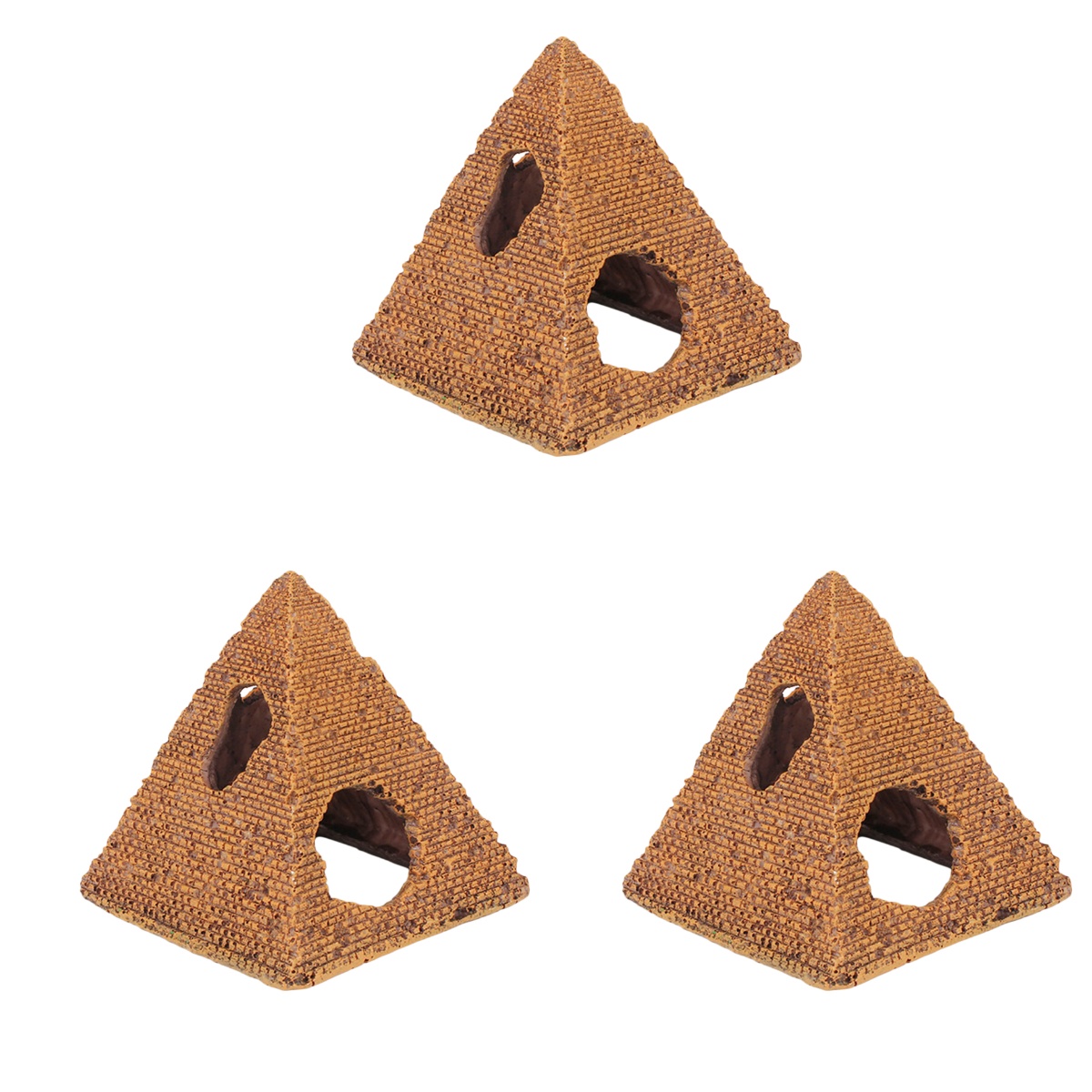 3 Pieces Glass Container Large Terrarium Reptile Egyptian Statue Containers Resin Crafts