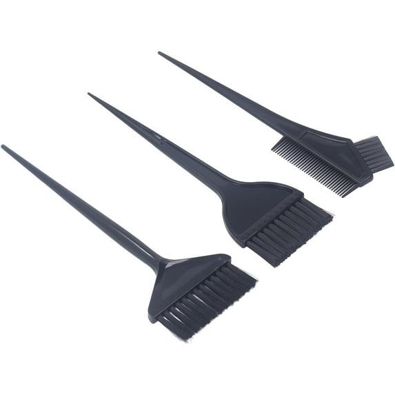 3 Pieces Hair Coloring Brush Ergonomic Black Hair Coloring Brush for Barber Salon