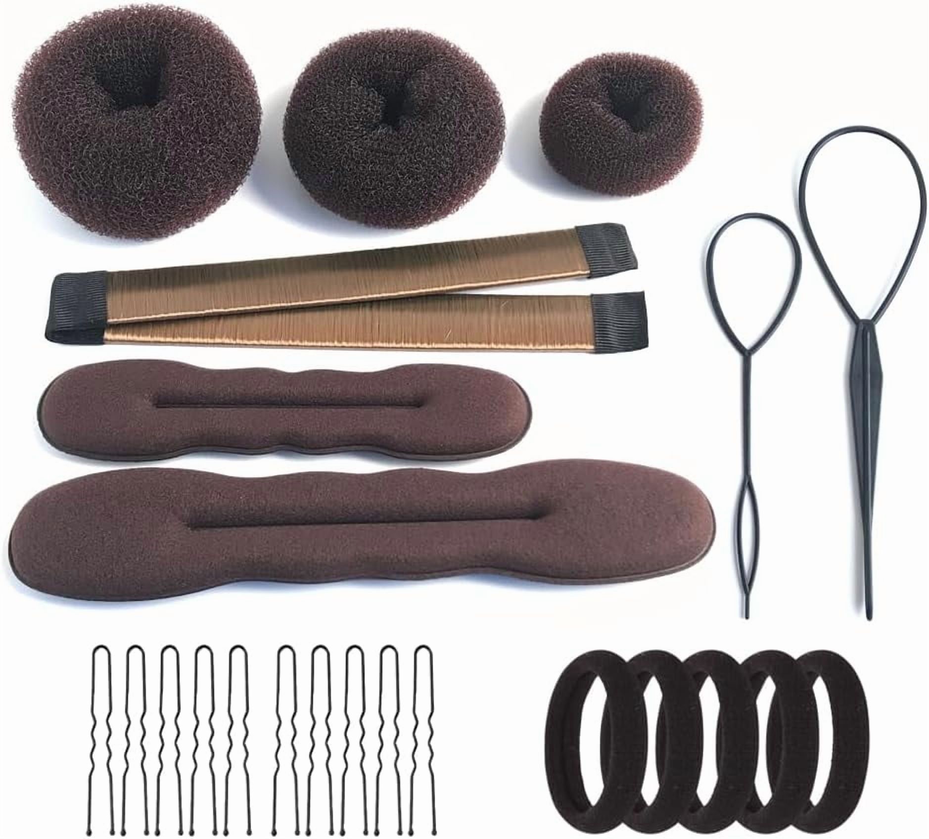 8-teiliges Donut Dutt-Set Mit Haargummis & Spangen – Für Voluminöse Hochsteckfrisuren