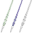3 Pieces Handmade Glass Dip Pen, High Borosilicate Glass Elegant