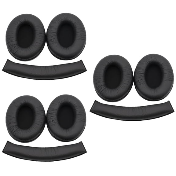 SILENRADAWN Black Replacement Set, Noise Isolating Earphone Pads, 3 Pieces for Comfortable Fit