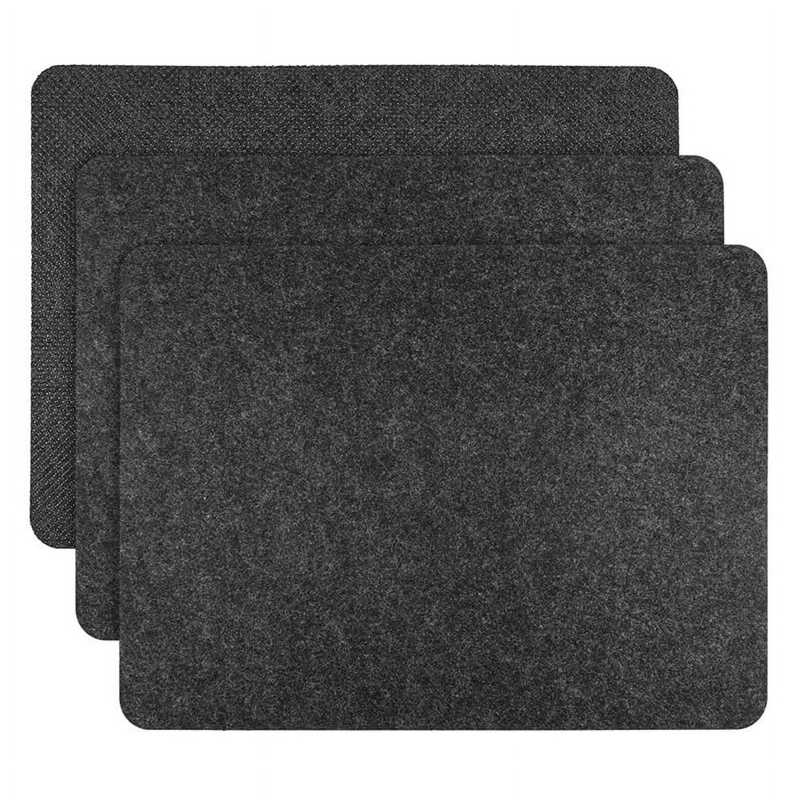 3 Pieces Heat Resistant Mat for Air Fryer Countertop Heat Protector Non-Slip Heat Proof Mat Kitchen Hot Pads for Blender, Size: 30 x 45cm, Black