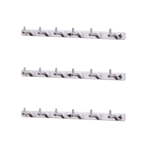 RENACLIPY Coophya Stainless Steel Wall Mounted Coat Rack with 6 Hooks, Home Storage Organizer for Entryway
